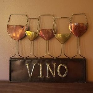 Metal "Vino" Wine Decor / Wall Art